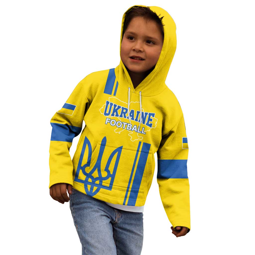 Custom Ukraine Football Kid Hoodie Yellow Style