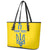 Custom Ukraine Football Leather Tote Bag Yellow Style