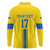 Custom Ukraine Football Long Sleeve Polo Shirt Yellow Style