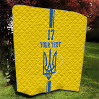 Custom Ukraine Football Quilt Yellow Style