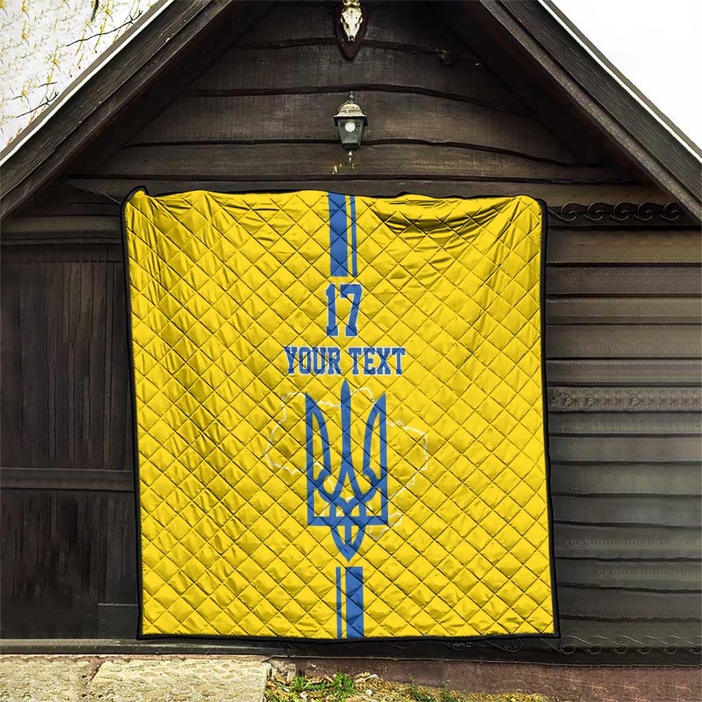 Custom Ukraine Football Quilt Yellow Style