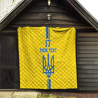 Custom Ukraine Football Quilt Yellow Style
