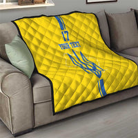 Custom Ukraine Football Quilt Yellow Style