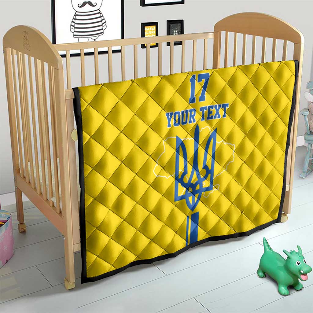 Custom Ukraine Football Quilt Yellow Style