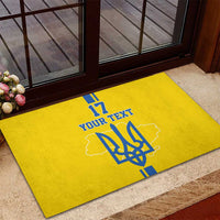 Custom Ukraine Football Rubber Doormat Yellow Style