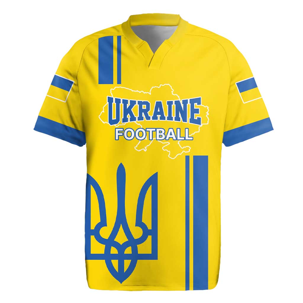 Custom Ukraine Football Rugby Jersey Yellow Style