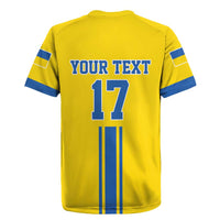 Custom Ukraine Football Rugby Jersey Yellow Style