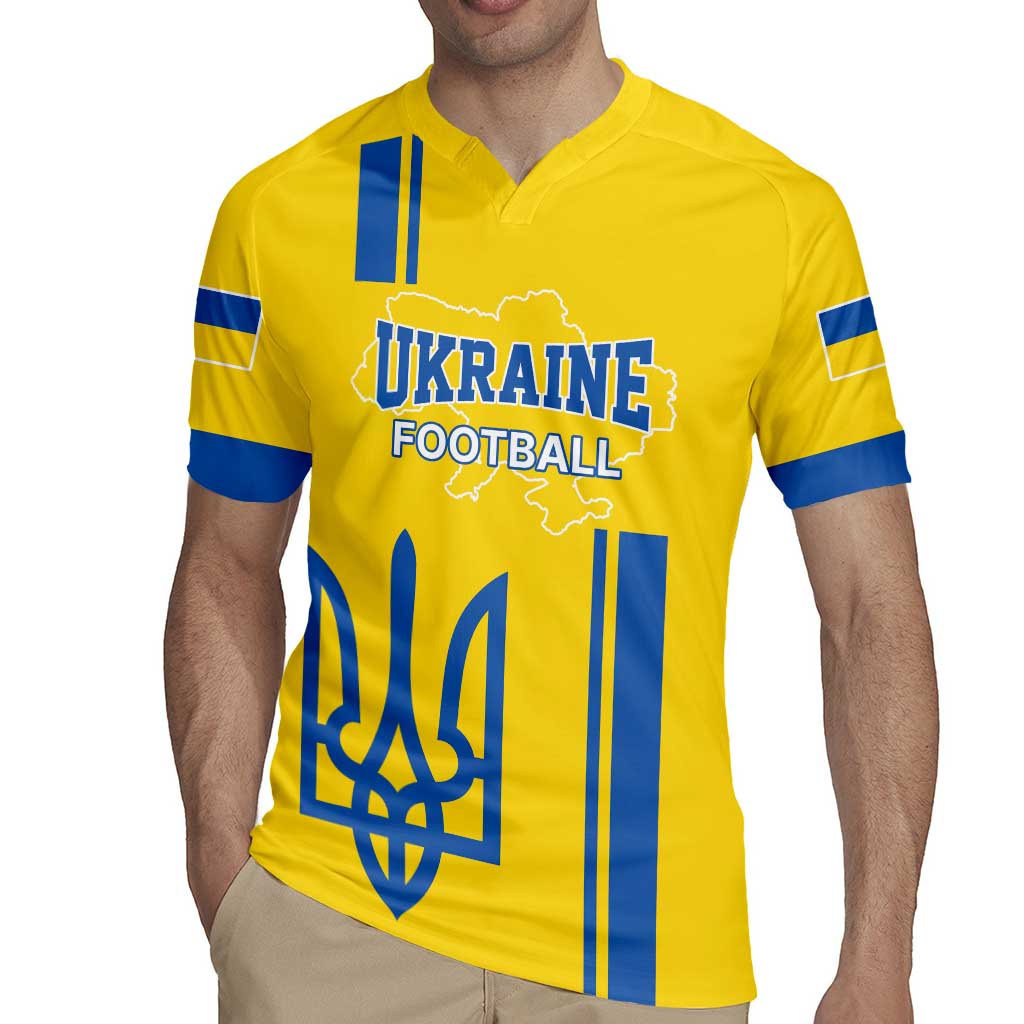 Custom Ukraine Football Rugby Jersey Yellow Style