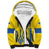 Custom Ukraine Football Sherpa Hoodie Yellow Style