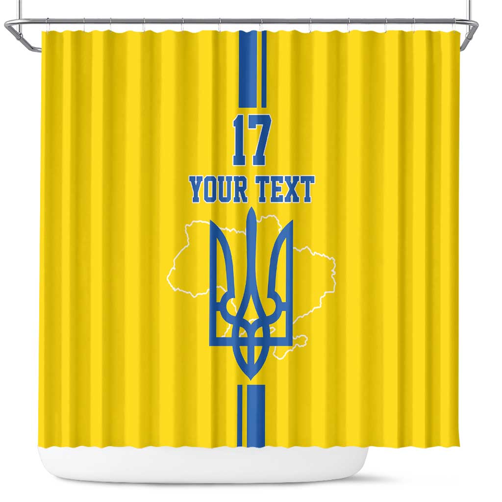 Custom Ukraine Football Shower Curtain Yellow Style