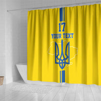 Custom Ukraine Football Shower Curtain Yellow Style