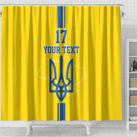 Custom Ukraine Football Shower Curtain Yellow Style