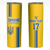 Custom Ukraine Football Skinny Tumbler Yellow Style