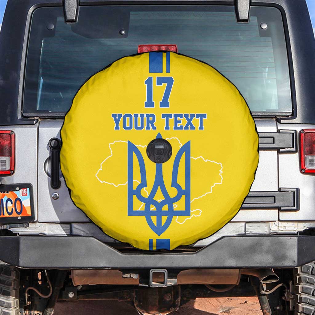 Custom Ukraine Football Spare Tire Cover Yellow Style