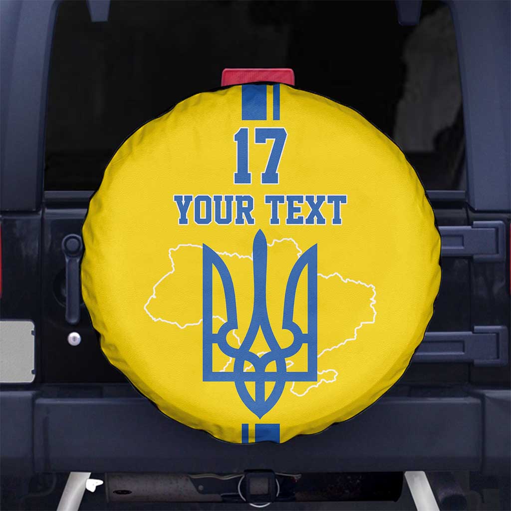 Custom Ukraine Football Spare Tire Cover Yellow Style