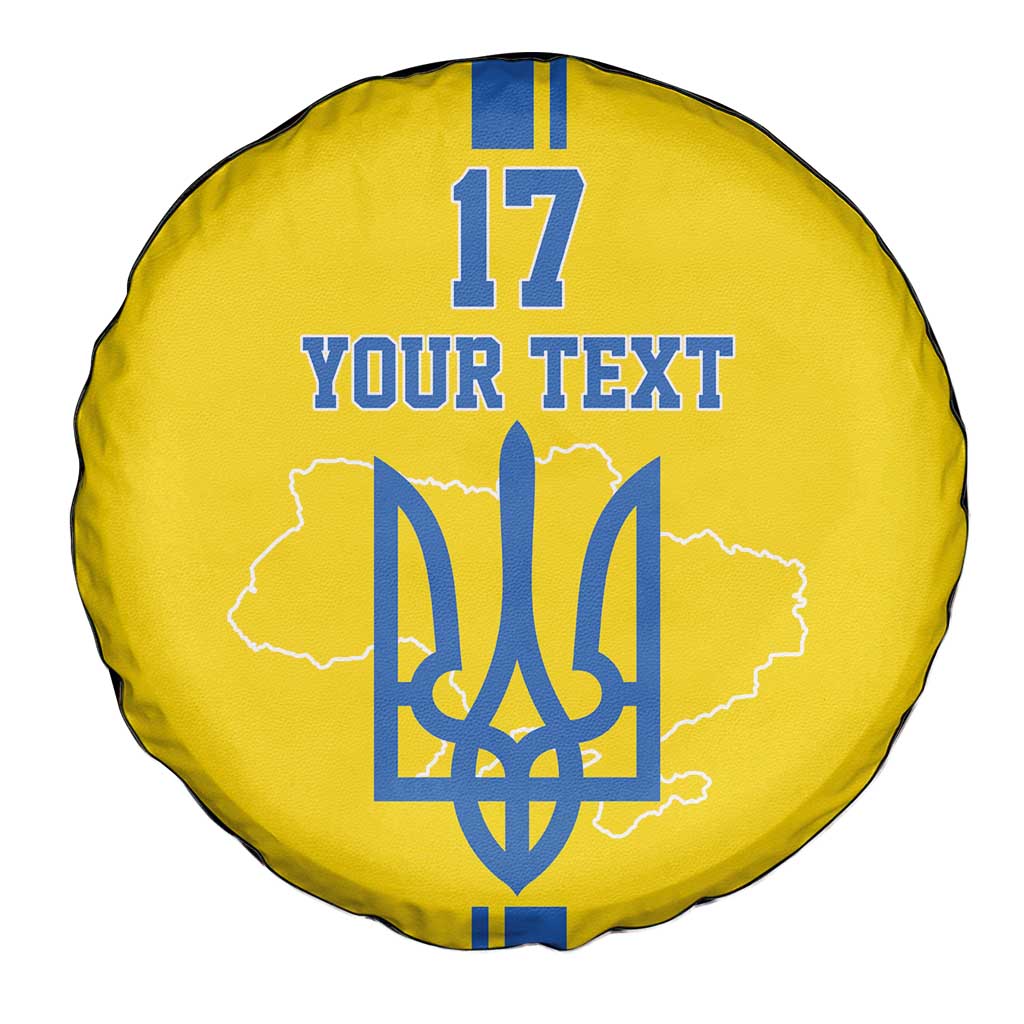 Custom Ukraine Football Spare Tire Cover Yellow Style