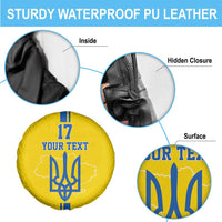 Custom Ukraine Football Spare Tire Cover Yellow Style