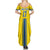 Custom Ukraine Football Summer Maxi Dress Yellow Style