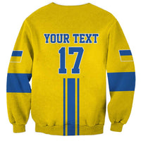 Custom Ukraine Football Sweatshirt Yellow Style