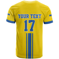 Custom Ukraine Football T Shirt Yellow Style