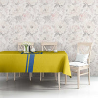 Custom Ukraine Football Tablecloth Yellow Style