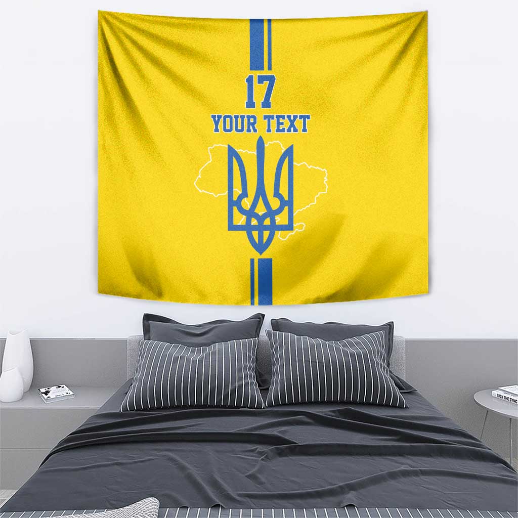 Custom Ukraine Football Tapestry Yellow Style