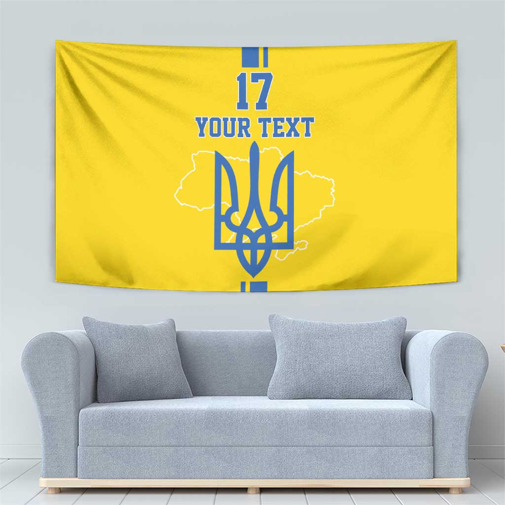 Custom Ukraine Football Tapestry Yellow Style