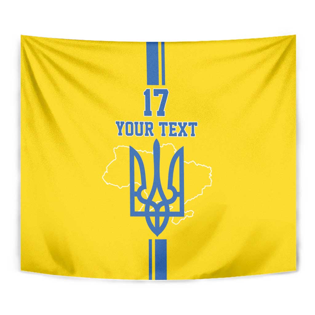 Custom Ukraine Football Tapestry Yellow Style