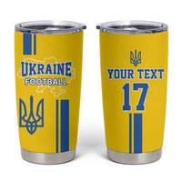 Custom Ukraine Football Tumbler Cup Yellow Style