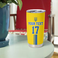 Custom Ukraine Football Tumbler Cup Yellow Style