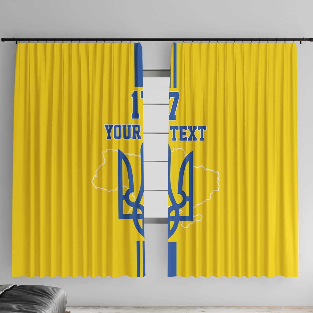 Custom Ukraine Football Window Curtain Yellow Style