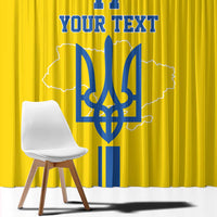 Custom Ukraine Football Window Curtain Yellow Style
