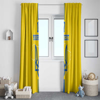 Custom Ukraine Football Window Curtain Yellow Style