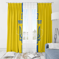 Custom Ukraine Football Window Curtain Yellow Style