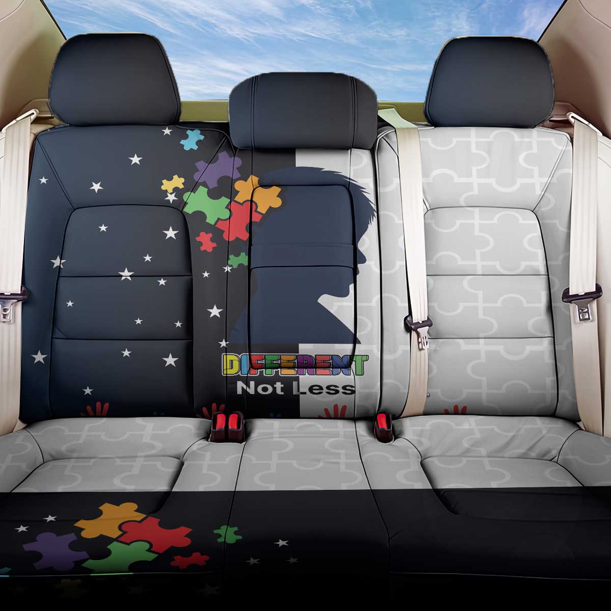 Personalized World Autism Awareness Day Back Car Seat Cover 2th April
