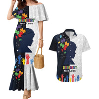 Personalized World Autism Awareness Day Couples Matching Mermaid Dress and Hawaiian Shirt 2th April