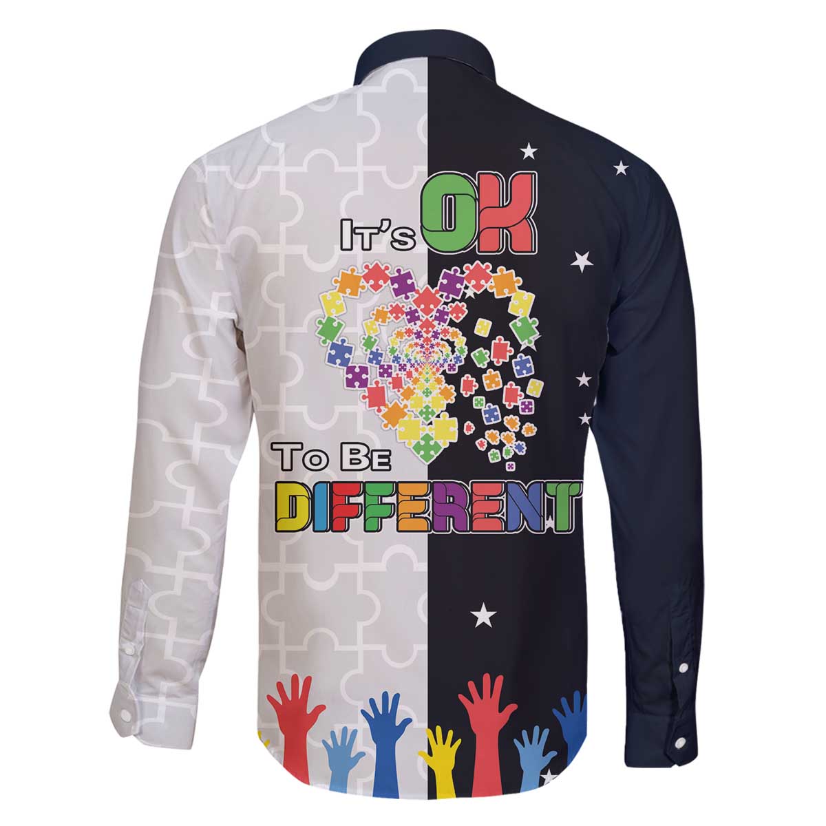 Personalized World Autism Awareness Day Family Matching Off The Shoulder Long Sleeve Dress and Hawaiian Shirt 2th April