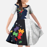 Personalized World Autism Awareness Day Family Matching Off Shoulder Maxi Dress and Hawaiian Shirt 2th April