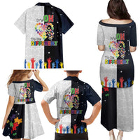 Personalized World Autism Awareness Day Family Matching Puletasi and Hawaiian Shirt 2th April