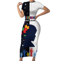 Personalized World Autism Awareness Day Family Matching Short Sleeve Bodycon Dress and Hawaiian Shirt 2th April
