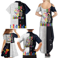 Personalized World Autism Awareness Day Family Matching Summer Maxi Dress and Hawaiian Shirt 2th April
