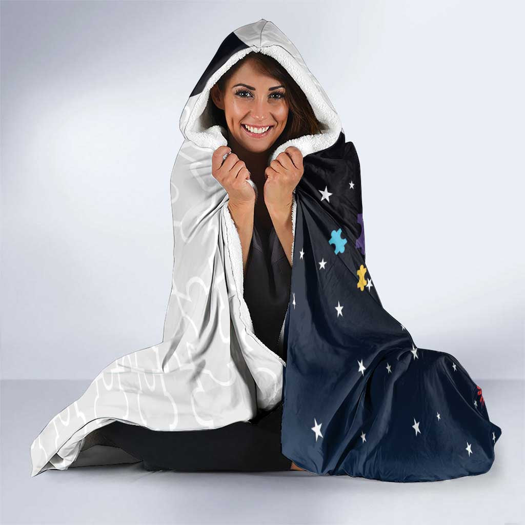 Personalized World Autism Awareness Day Hooded Blanket 2th April