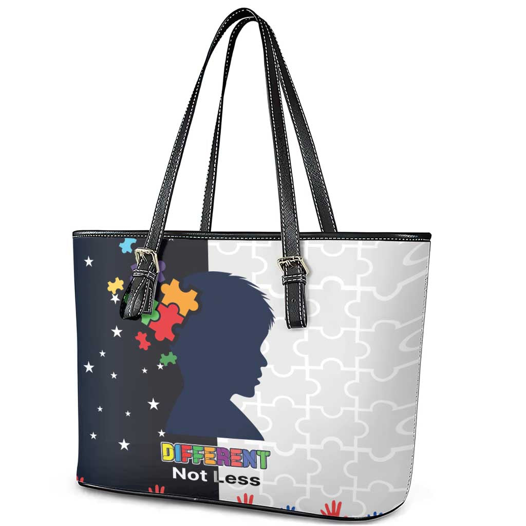 Personalized World Autism Awareness Day Leather Tote Bag 2th April