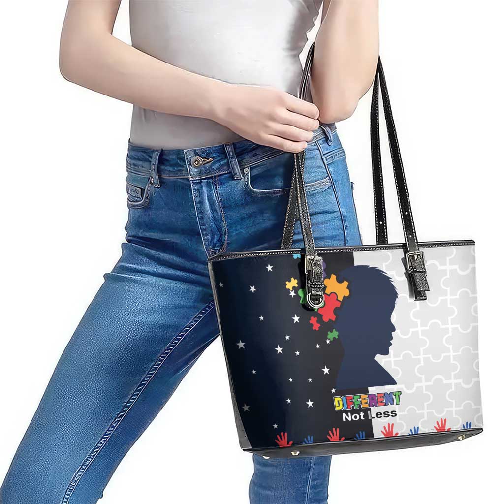 Personalized World Autism Awareness Day Leather Tote Bag 2th April