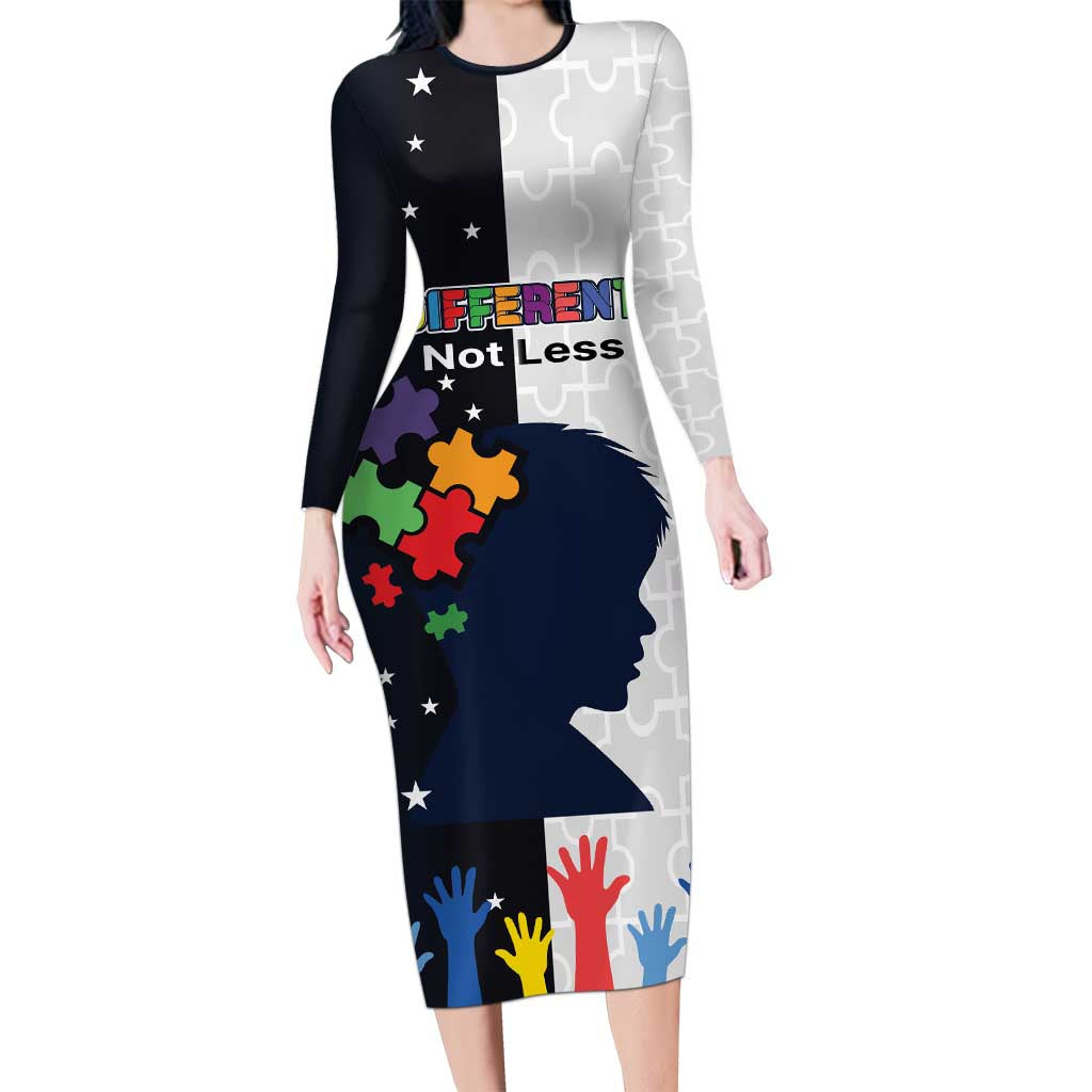 Personalized World Autism Awareness Day Long Sleeve Bodycon Dress 2th April