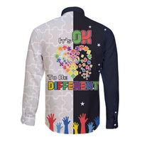 Personalized World Autism Awareness Day Long Sleeve Button Shirt 2th April