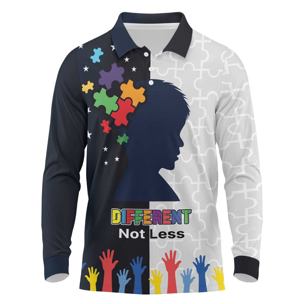 Personalized World Autism Awareness Day Long Sleeve Polo Shirt 2th April