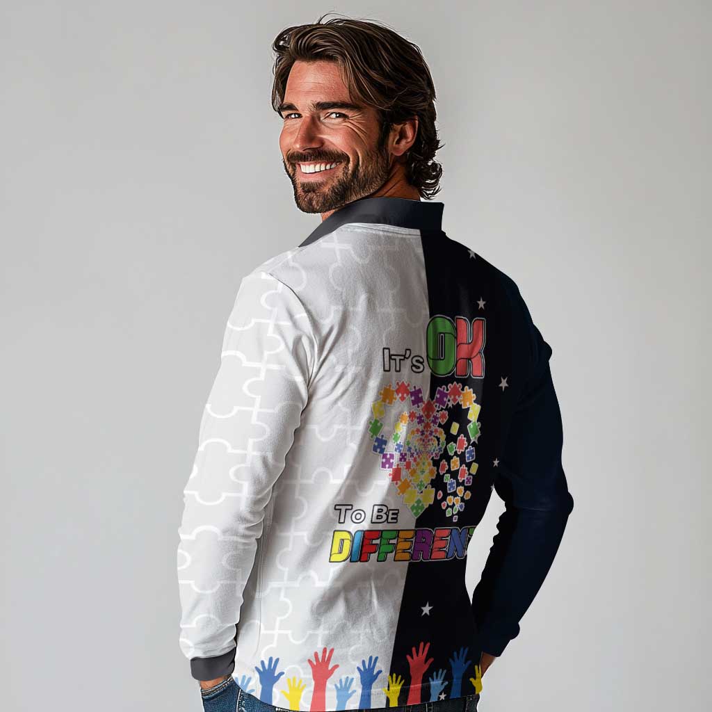 Personalized World Autism Awareness Day Long Sleeve Polo Shirt 2th April