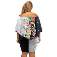 Personalized World Autism Awareness Day Off Shoulder Short Dress 2th April