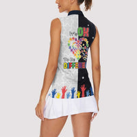 Personalized World Autism Awareness Day Women Sleeveless Polo Shirt 2th April